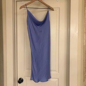 Forever 21 Periwinkle Cowl Neck Slip Midi Dress
